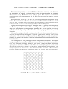 NONCOMMUTATIVE GEOMETRY AND NUMBER THEORY