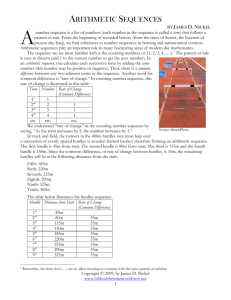 ARITHMETIC SEQUENCES - Biblical Christian World View