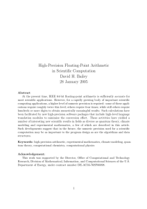 High-Precision Floating-Point Arithmetic