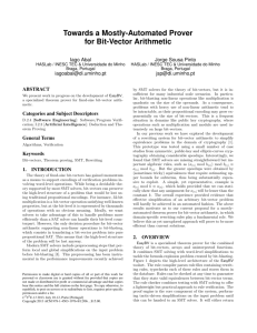 Towards a Mostly-Automated Prover for Bit-Vector Arithmetic