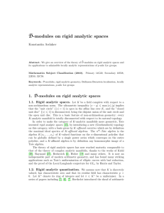 c-modules on rigid analytic spaces - People