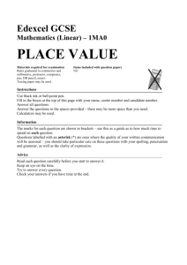 place value - Castleford Academy