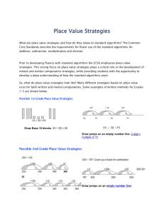 Place Value Strategies