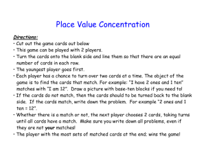 Place Value Concentration