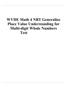WVDE Math 4 NBT Generalize Place Value Understanding for Multi