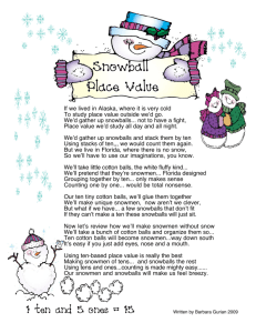 Snowmen Place Value Poem