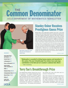 Fall 2014 Common Denominator - UCLA Department of Mathematics