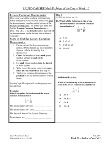 SAUSD CAHSEE Math Problem of the Day -