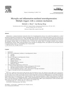 Microglia and inflammation-mediated neurodegeneration: Multiple