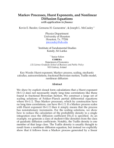 Markov Processes, Hurst Exponents, and Nonlinear Diffusion