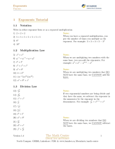 Exponents Practice