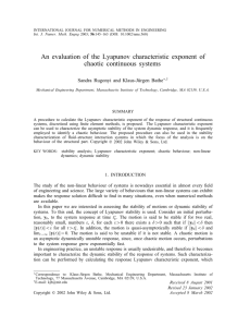 An evaluation of the Lyapunov characteristic exponent of chaotic