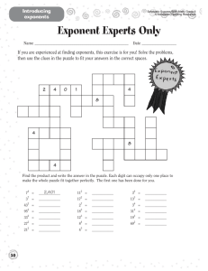 Exponent Experts Only