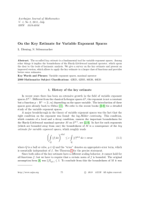 On the Key Estimate for Variable Exponent Spaces