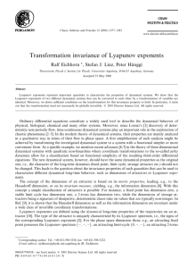 Transformation invariance of Lyapunov exponents
