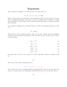 Exponents