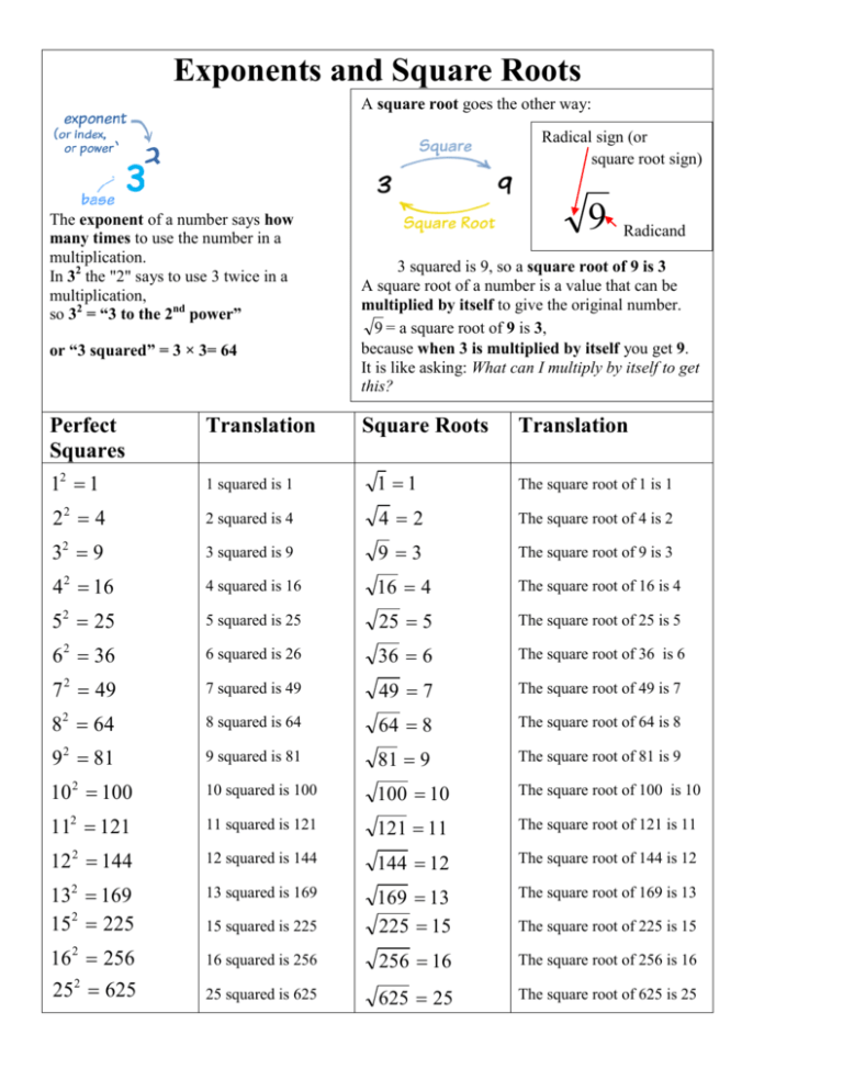 Simplifying Square Roots With Variables Worksheet