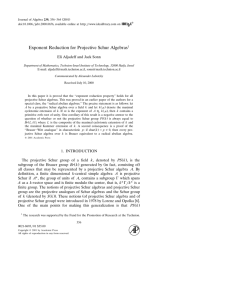 Exponent Reduction for Projective Schur Algebras