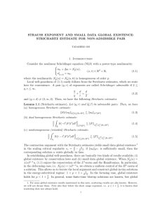 STRAUSS EXPONENT AND SMALL DATA GLOBAL EXISTENCE