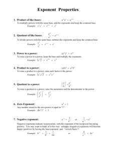 laws of exponents - HRSBSTAFF Home Page