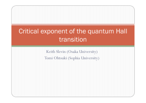 Critical exponent of the quantum Hall transition