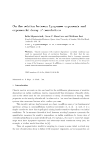On the relation between Lyapunov exponents and exponential