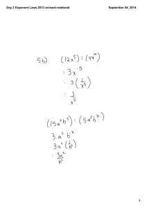 Day 2 Exponent Rules