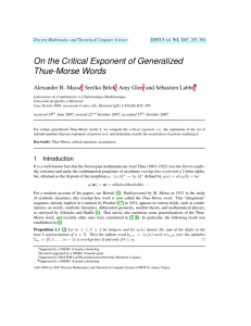 On the Critical Exponent of Generalized Thue