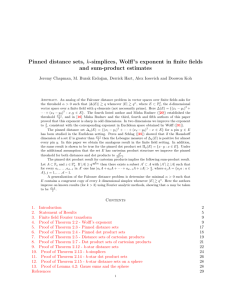 Pinned distance sets, k-simplices, Wolff`s exponent in