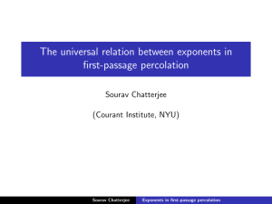 The universal relation between exponents in first