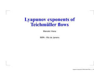 Lyapunov exponents of Teichmüller flows
