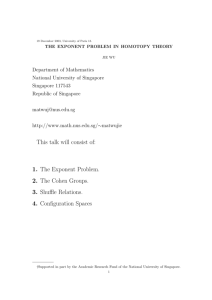 The Exponent Problem in Homotopy Theory