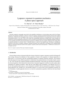 Lyapunov exponent in quantum mechanics. A phase