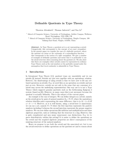 Definable Quotients in Type Theory