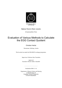 Evaluation of Various Methods to Calculate the EGG Contact Quotient