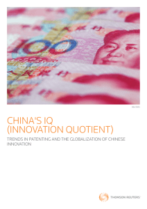 china`s iq (innovation quotient) - Intellectual Property Solutions