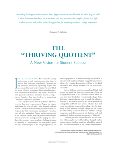 The thriving quotient