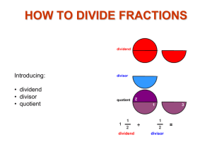 How to Divide fractions