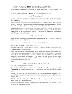 Some notes on quotient spaces