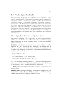 5.8 Vector Space Quotients