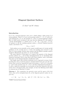 Diagonal Quotient Surfaces - Department of Mathematics and