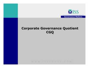 Corporate Governance Quotient CGQ
