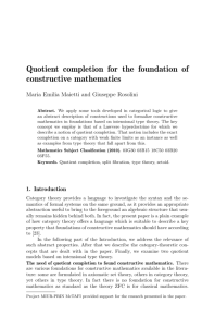 Quotient completion for the foundation of constructive mathematics