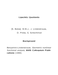 Lipschitz Quotients