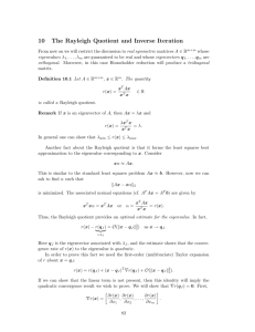 10 The Rayleigh Quotient and Inverse Iteration