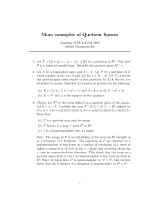 More examples of Quotient Spaces