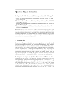 Quotient Signal Estimation - Institute for Systems Research