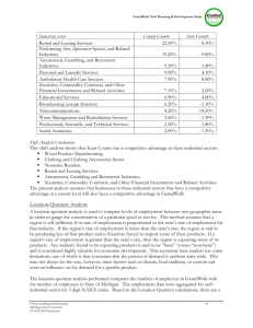 Location-Quotient Analysis - United Growth for Kent County