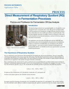 Ametek Respiratory Quotient PDF