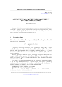 A FUNCTIONAL CALCULUS FOR QUOTIENT BOUNDED